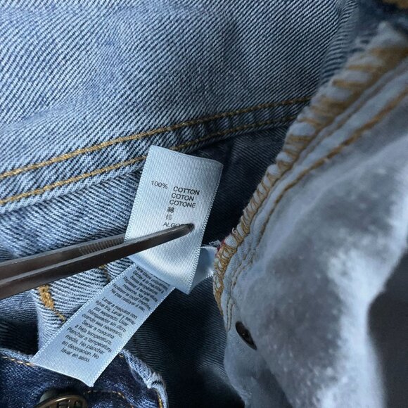 Gap Straight Leg Jeans Womens Size 34/34 Stretch Mid Rise Medium Wash Blue - Picture 7 of 14